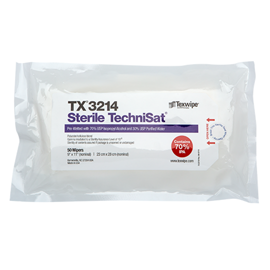 Sterile TechniSat® TX3217 Pre-Wetted Nonwoven Cleanroom Wipers