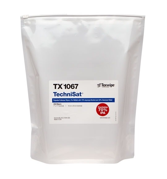 TechniSat® TX1067 Pre-Wetted Nonwoven Cleanroom Non-Sterile Wipers